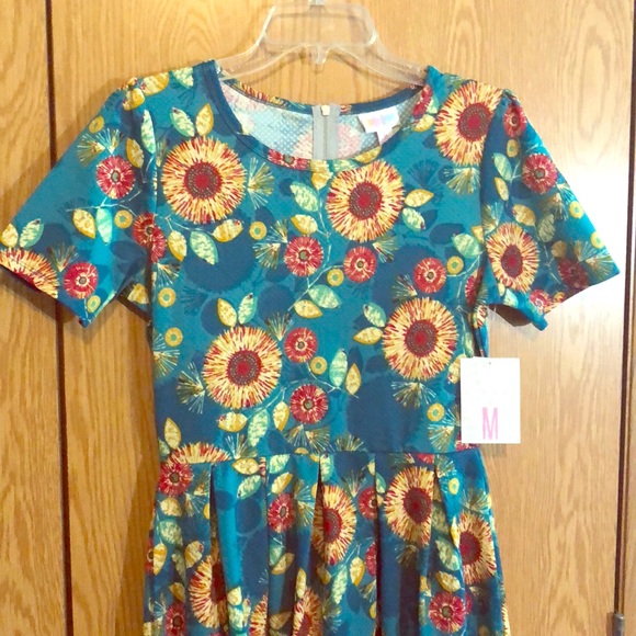 LuLaRoe Dresses & Skirts - LuLaRoe Sunflower Amelia Dress Size M
